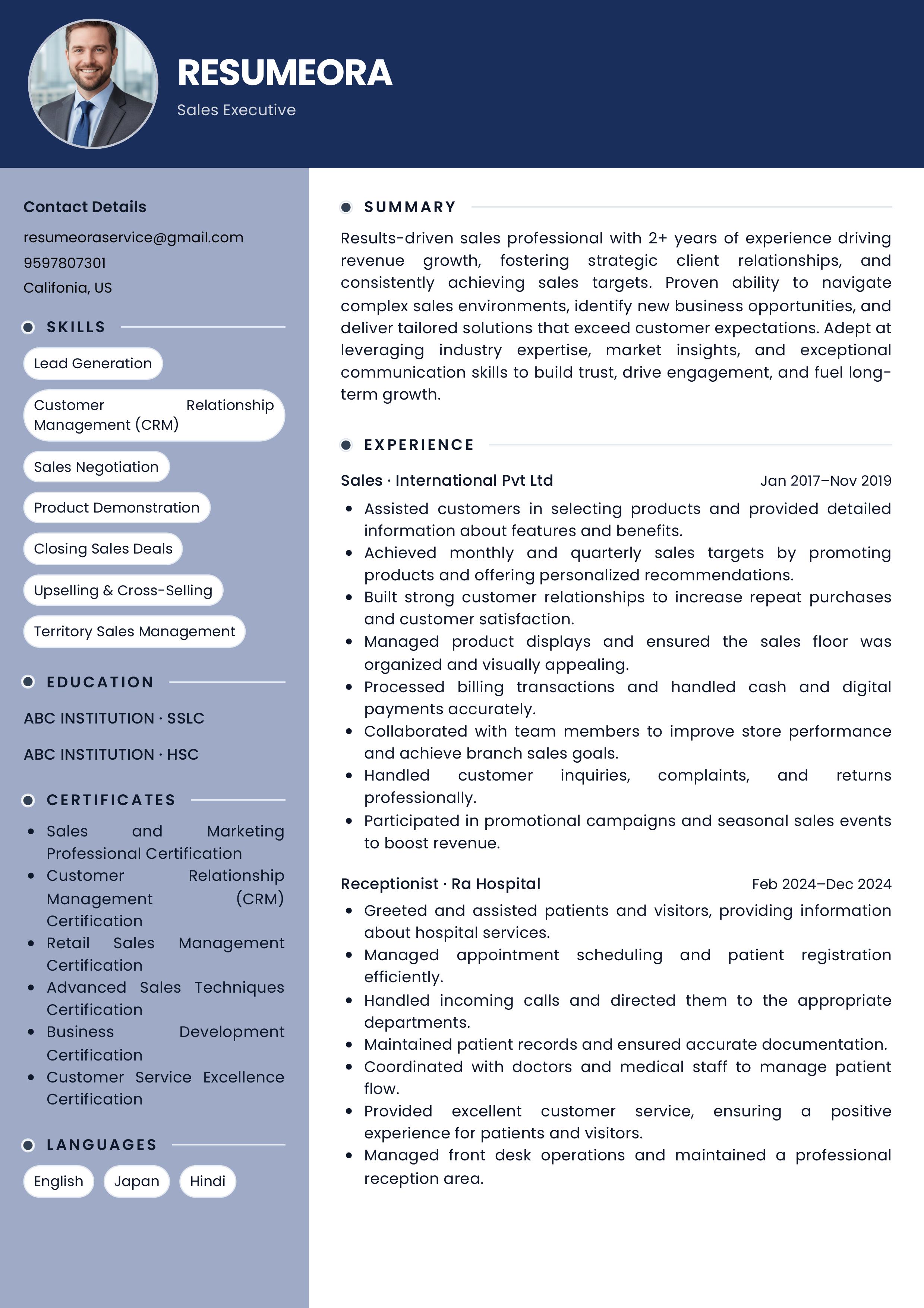 Grant Slate resume template — Resumeora